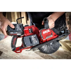 SKIL 20V Cirkelzaag 3572EA XP Brushless 66mm Incl. 2x 4,0Ah Accu + Snellader -Elektrisch Gereedschap 123 107