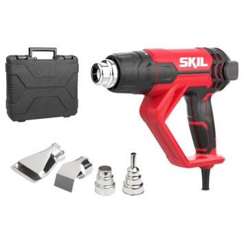 SKIL Heteluchtpistool 8040GA 2000W LCD Display + 4 Opzetstukken 1 SKIL Heteluchtpistool 8040GA 2000W LCD Display + 4 Opzetstukken