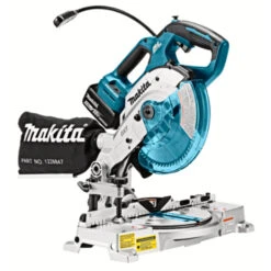Makita Accu Afkortzaag DLS600RTE + Twee 18V Accu's -Elektrisch Gereedschap 123 1741