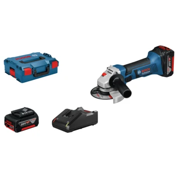 Bosch Blauw GWS 18-125 V-LI Accu Haakse Slijper Met 18V 4.0AH LI-ION + Lader Gal 18 V-40 1 Bosch Blauw GWS 18-125 V-LI Accu Haakse Slijper Met 18V 4.0AH LI-ION + Lader Gal 18 V-40